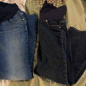 Two pairs of maternity Jeans size small